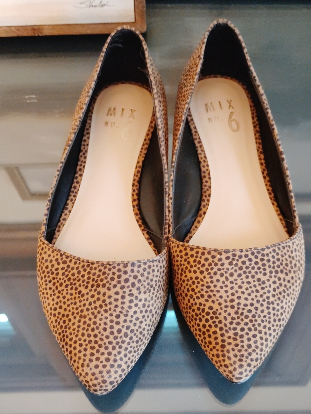 Mix No. 6 Leopard-Print Pointed Toe Flats - Tan and Black